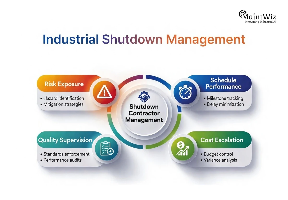 Four areas of shutdown contractor management: risk exposure, schedule performance, quality supervision and cost escalation